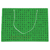 Kerst Woordzoek Puzzel Geschenkentas Groot Cadeauzakje (Voorkant)
