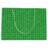 Kerst Woordzoek Puzzel Geschenkentas Groot Cadeauzakje (Achterkant)