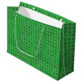Kerst Woordzoek Puzzel Geschenkentas Groot Cadeauzakje (Voorkant Gekanteld)