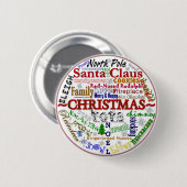 Kerst Word-Art - Button (Voorkant /achterkant)