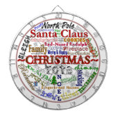 Kerst Word-Art - Dart Board Dartbord (Voorkant)