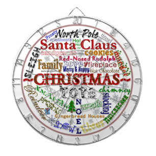 Kerst Word-Art - Dart Board Dartbord