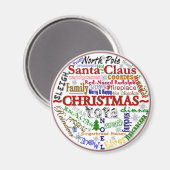 Kerst Word-Art - Magnet (Voorkant / Achterkant)