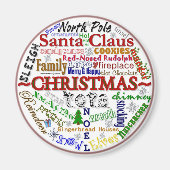 Kerst Word-Art - Magnet (Voorkant)
