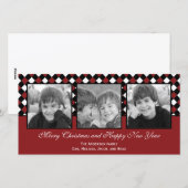 Kerst Woven Kerst Foto Kaart (Voorkant / Achterkant)