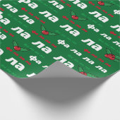 Kerst Wrap met een Oekraïens thema - Fa la La Cadeaupapier (Hoek)