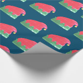 Kerst Wrap met Kerstmannenhoed Cadeaupapier (Hoek)
