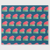 Kerst Wrap met Kerstmannenhoed Cadeaupapier (Vlak)