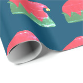 Kerst Wrap met Kerstmannenhoed Cadeaupapier (Rol Hoek)