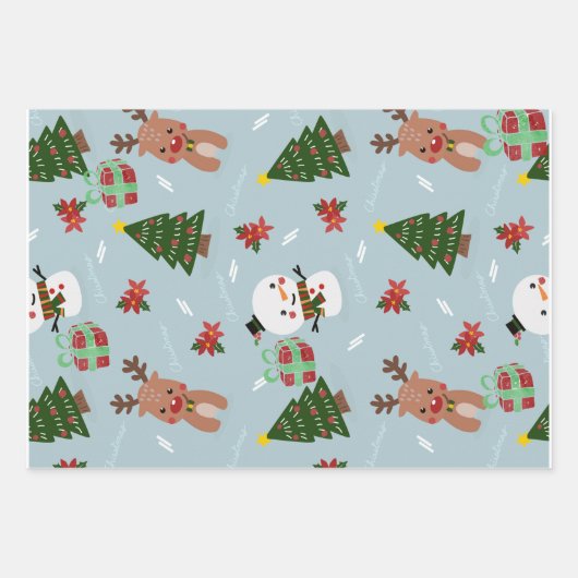 kerst wrapper inpakpapier vel (Voorkant 2)