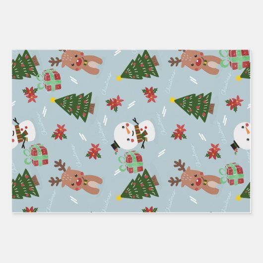 kerst wrapper inpakpapier vel (Voorkant)