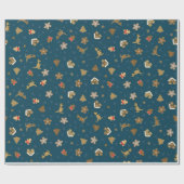 Kerst Wrapping Papier Gingerbread Vakantie Wrap (Vlak)