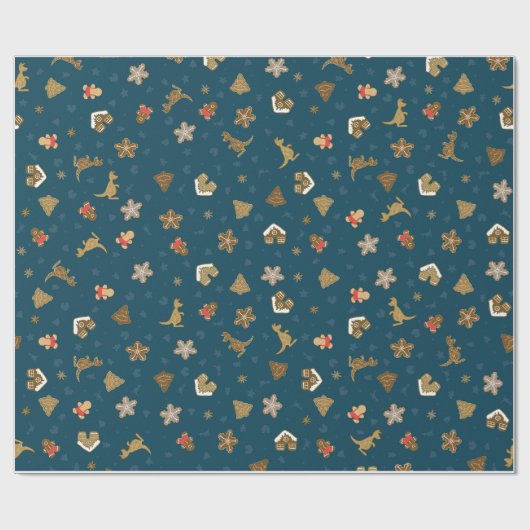 Kerst Wrapping Papier Gingerbread Vakantie Wrap (Vlak)