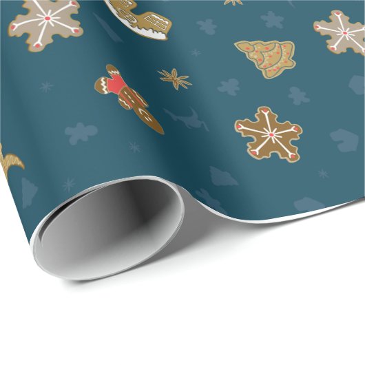 Kerst Wrapping Papier Gingerbread Vakantie Wrap (Rol Hoek)