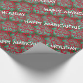 Kerst Wrapping papier groen en rood grappig (Hoek)