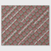 Kerst Wrapping papier groen en rood grappig (Vlak)
