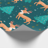 Kerst Wrapping Papier met Rendier (Hoek)