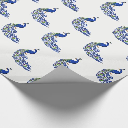 Kerst Wrapping Papier-Peacocks Cadeaupapier (Hoek)