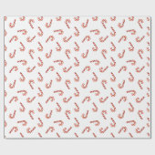 Kerst Wrapping Papier Rood Wit Candy Cane (Vlak)