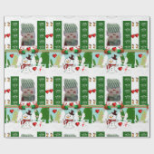 Kerst Wrapping Papier Sneeuwman Liefde (Vlak)