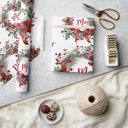 Kerst Wrapping papier Waterverf Kerst (Crafts)