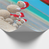 Kerst Wrapping Papier Zomer Sneeuwman Kerstman (Hoek)