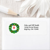 Kerst Wreath of Hearts Etiket (Insitu)