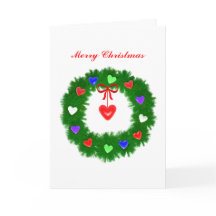 Kerst Wreath of Hearts