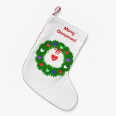 Kerst Wreath of Hearts Kleine Kerstsok (Voorkant (Hangend))