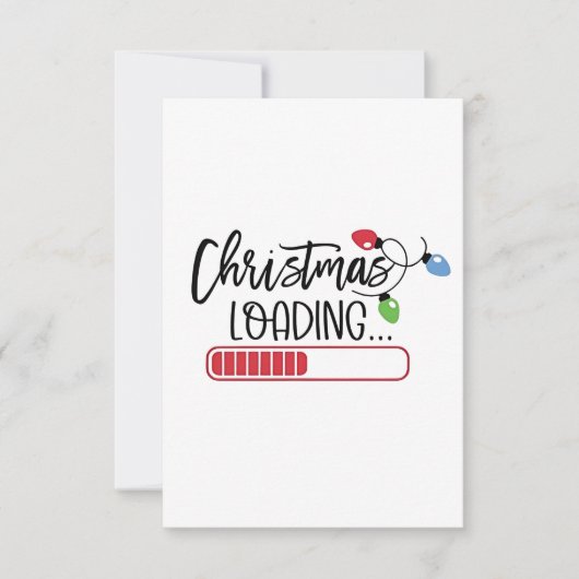 Kerst Xmas-lichten laden Bedankkaart (Voorkant)