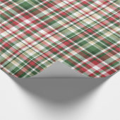 Kerst XMAS Plaid Tartan rood groen inpakpapier (Hoek)
