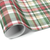 Kerst XMAS Plaid Tartan rood groen inpakpapier (Rol Hoek)