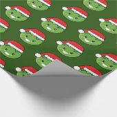Kerst Xmas Schattige Santa Sprout Wrapping Paper Cadeaupapier (Hoek)