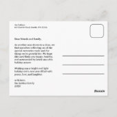 KERST XMAS Vakantie Kerstmis Aangepaste Foto Briefkaart (Achterkant)
