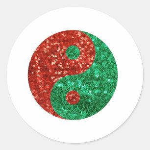 kerst yang ronde sticker