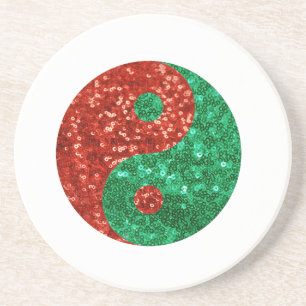 kerst yang zandsteen onderzetter