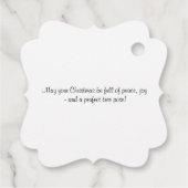 Kerst yoga kat je tekst bedankjes labels (Achterkant)