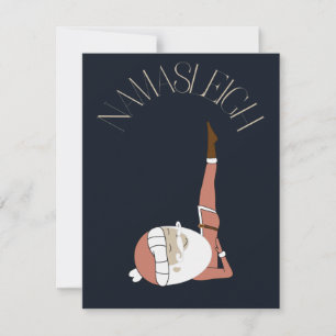 Kerst Yoga Kerstman Namaste Feestdagen Nieuwjaar Feestdagenkaart