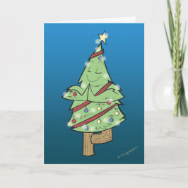 Kerst - Yoga Tree Pose Feestdagen Kaart