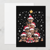 Kerst Yorkshire Terrier Hondenliefhebber Boom Xmas Kaart (Voorkant / Achterkant)