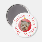Kerst Yorkshire Terrier Magneet (Voorkant / Achterkant)