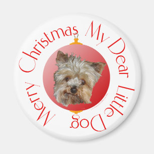 Kerst Yorkshire Terrier Magneet