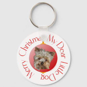 Kerst Yorkshire Terrier Sleutelhanger