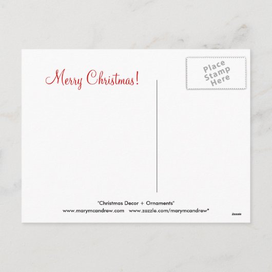 Kerst / Yule Decoraties Post Kaart (Achterkant)