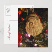 Kerst / Yule Decorations Santa Post Kaart (Voorkant / Achterkant)