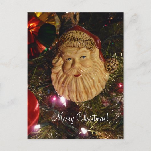 Kerst / Yule Decorations Santa Post Kaart (Voorkant)