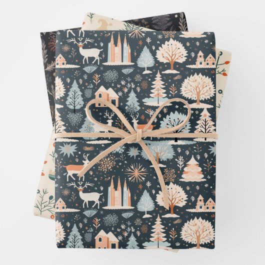 Kerst & Yule Inpakpapier Vel (In situ)