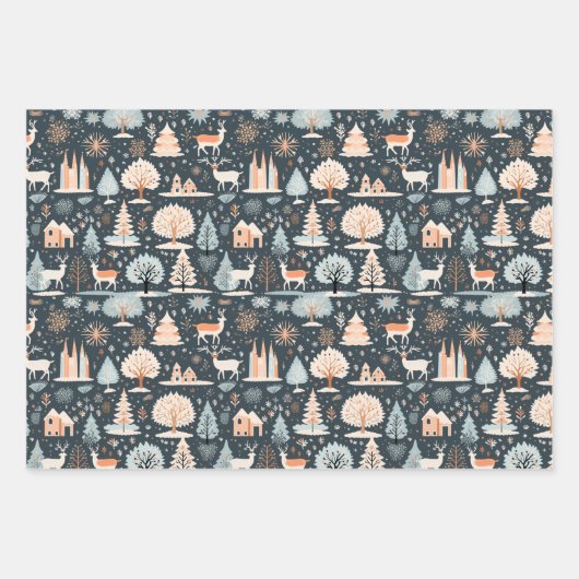 Kerst & Yule Inpakpapier Vel (Voorkant)