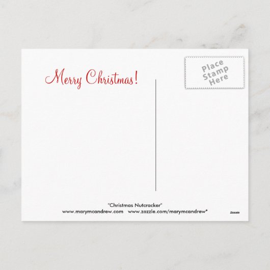 Kerst / Yule Nutcracker Soldier Post Kaart (Achterkant)