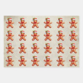 Kerst Yummy Gingerbread Cookies Inpakpapier Vel (Voorkant 2)